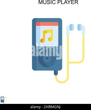 Music player Simple vector icon. Illustration symbol design template for web mobile UI element. Stock Vector