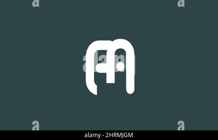 Alphabet letters Initials Monogram logo AM, MA, A and M Stock Vector