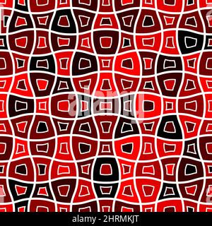 Checkered background with deformed squares. Abstract banner with distortion Stock Vector