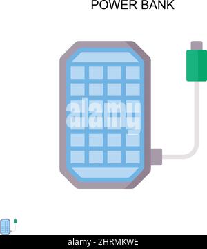 Power bank Simple vector icon. Illustration symbol design template for web mobile UI element. Stock Vector