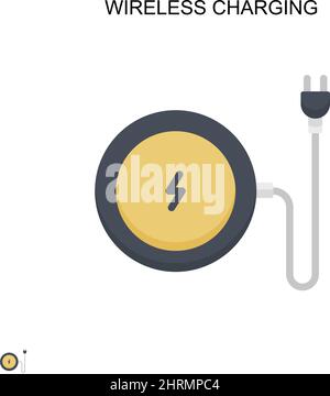 Wireless charging Simple vector icon. Illustration symbol design template for web mobile UI element. Stock Vector