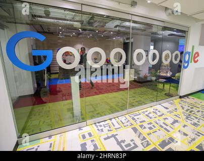 The local Google office is seen in Montreal, Thursday, November 1, 2018.  Google has acquired Kitchener-Waterloo-based smart glasses maker North. The  company formerly known as Thalmic Labs announced the sale, but did