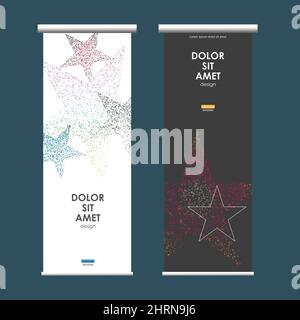 Vector business roll up design with star symbol Stock Vector