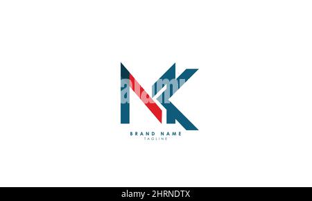 Alphabet letters Initials Monogram logo MK, KM, M and K Stock Vector