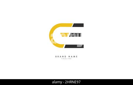 Alphabet letters Initials Monogram logo GE, EG, G and E Stock Vector