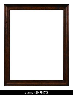 Brown wood frame isolated on white background Stock Photo - Alamy