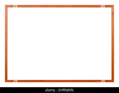 Natural wooden picture frame isolated on white background Stock Photo