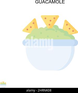 Guacamole Simple vector icon. Illustration symbol design template for web mobile UI element. Stock Vector