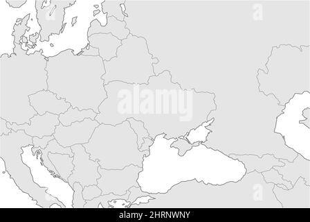 Map illustrations of Ukraine, Russia and neighboring countries ( no text ) Stock Vector