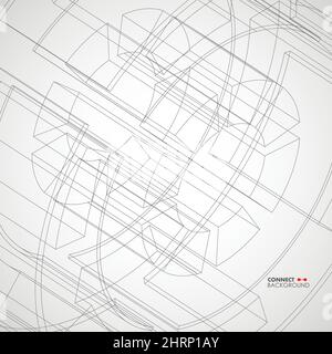 Vector illustration with technical drawing wheel Stock Vector