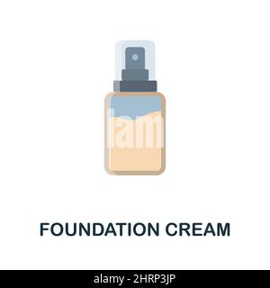 Foundation Cream flat icon. Colored element sign from cosmetics collection. Flat Foundation Cream icon sign for web design, infographics and more. Stock Vector