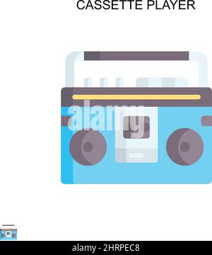 Cassette player Simple vector icon. Illustration symbol design template for web mobile UI element. Stock Vector