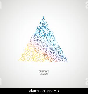 Abstract color triangle icon Stock Vector