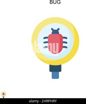 Bug Simple vector icon. Illustration symbol design template for web mobile UI element. Stock Vector