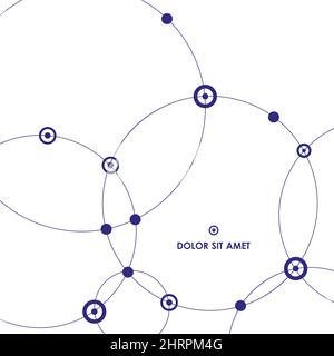 Abstract background with circles and dots. Connect technology vector Stock Vector