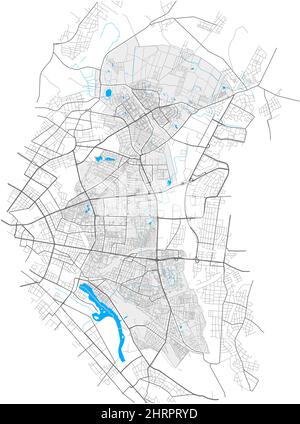 Street Roads Map Of The LICHTENBERG QUARTER, SALZGITTER Stock Vector ...