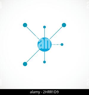 Single flat cocial icon. Vector network illustration Stock Vector