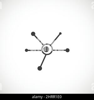 Single flat cocial icon. Vector network illustration Stock Vector