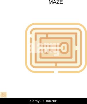 Maze Simple vector icon. Illustration symbol design template for web mobile UI element. Stock Vector