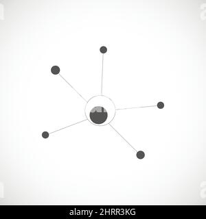 Single flat cocial icon. Vector network illustration Stock Vector