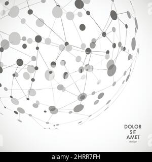 Abstract vector connect circle with molecular structure Stock Vector ...
