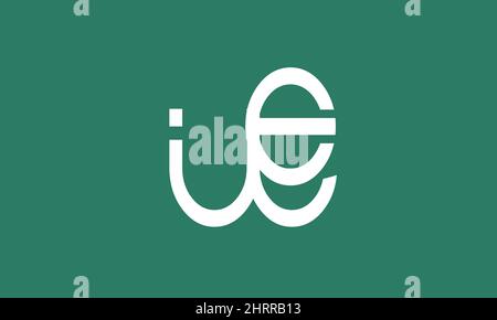 Alphabet letters Initials Monogram logo UE, EU, U and E Stock Vector