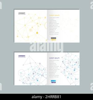 Molecule structure vector illustration brochure Stock Vector