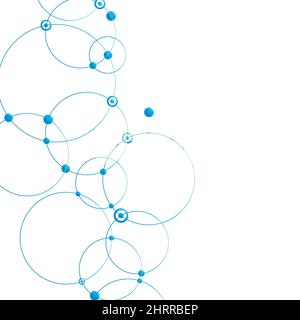 Connect circle and point with intersections Stock Vector
