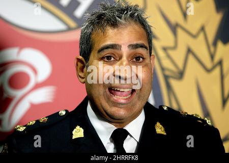 Victoria Police Chief Constable Del Manak talks about the ongoing case ...