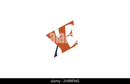 Alphabet letters Initials Monogram logo xe, ex, x and e Stock Vector