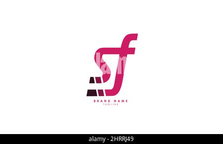 Alphabet letters Initials Monogram logo SF, FS, S and F Stock Vector