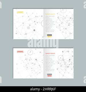 Brochure with molecule structure vector illustration Stock Vector