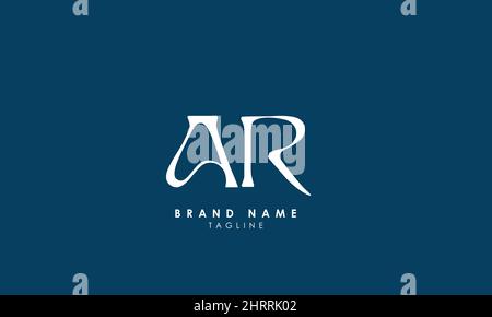 Alphabet letters Initials Monogram logo AR, RA, A and R Stock Vector