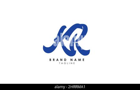 Alphabet letters Initials Monogram logo KR, RK, K and R Stock Vector