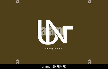 Alphabet letters Initials Monogram logo UN, NU, U and N Stock Vector