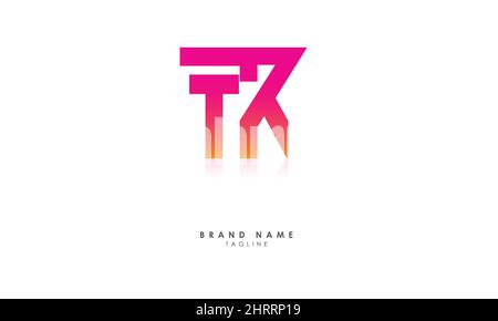 Alphabet letters Initials Monogram logo TK, KT, T and K Stock Vector