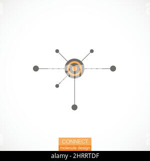 Single flat cocial icon. Vector network illustration Stock Vector