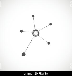 Single flat cocial icon. Vector network illustration Stock Vector