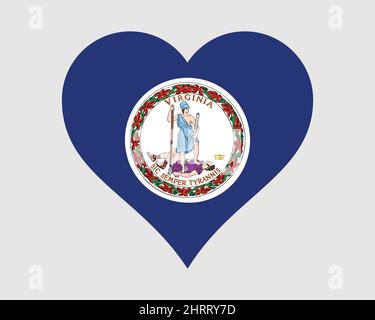 Virginia logo. Badge of the US state. Layered circular sign around ...