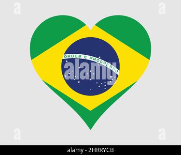 Flag of Brazil in the shape of Heart with contrasting contour, symbol of  love for his country, patriotism, icon for Independence Day. 17023597  Vector Art at Vecteezy