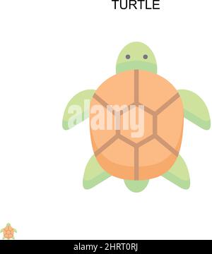 Turtle Simple vector icon. Illustration symbol design template for web mobile UI element. Stock Vector