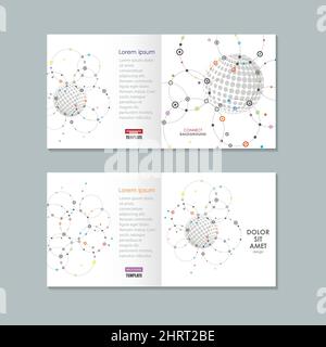 Halftone vector cover design brochure Stock Vector