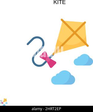 Kite Simple vector icon. Illustration symbol design template for web mobile UI element. Stock Vector