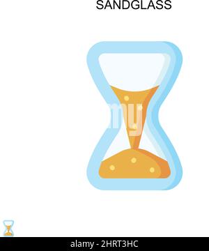 Sandglass Simple vector icon. Illustration symbol design template for web mobile UI element. Stock Vector