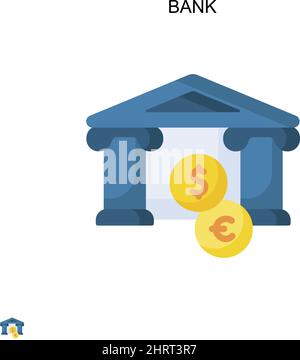Bank Simple vector icon. Illustration symbol design template for web mobile UI element. Stock Vector