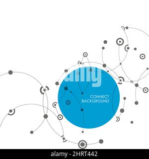 Abstract pattern of rounded lines and dots with space for text Stock Vector