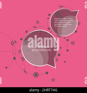 Speech bubbles with abstract lines and dots Stock Vector