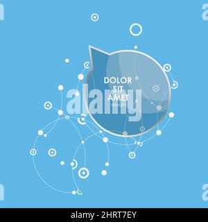 Speech bubbles with abstract lines and dots Stock Vector