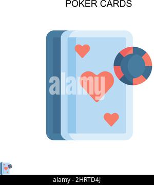 Poker cards Simple vector icon. Illustration symbol design template for web mobile UI element. Stock Vector