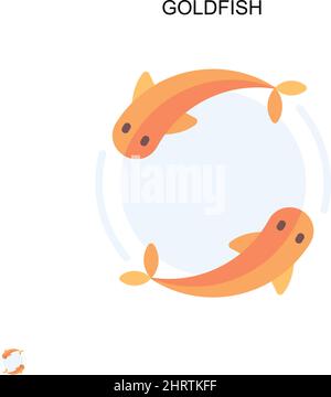 Goldfish Simple vector icon. Illustration symbol design template for web mobile UI element. Stock Vector